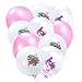 Produktbild Toyvian Latex Konfetti Luftballons Hawaii Party Geburtstag Dekorationen 10 Stück (Flamingo / Pink / Pink Konfetti Luftballons)