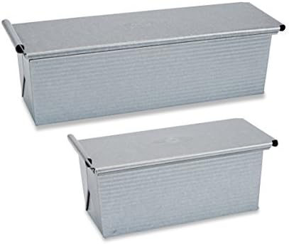 USA PAN Pullman Pan Set (1 Small Pullman 9x4x4, 1 Large Pullman 13x4x4) by USA Pans