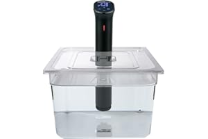 SousVideTools SVT-PS20GN-IVIDE Récipient Transparent en Polycarbonate avec Couvercle Découpé sur Mesure pour Cuiseur sous Vide Ivide sans Bpa, Antiadhésif, Passe au Lave-Vaisselle 20 l