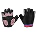 Produktbild Providethebest Camo Gel Kurzfinger-Reitfahrrad Handschuhe tragen Resistant Racing-Handschuh-Motorrad-Fahrrad-Handschuhe für BOODUN Rose rot XL