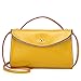 Produktbild Rovinci Frauen Umhängetasche Vintage PU Leder Crossbody Handtasche Damenhandtasche Beuteltote Handtaschen Taschen Schultertasche Umhängetasche Schulterbeutel mit Reißverschluss (Gelb)