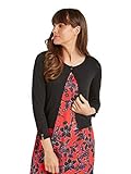3/4-Ärmel mit Knopfdetail Bonita Damen Cardigan in Kurzform M deep Black