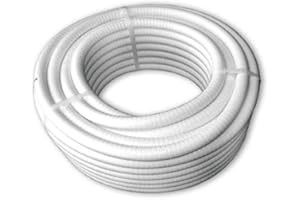 Couronne 25m Tuyau Blanc Piscine PVC Pression Souple Semi-Rigide à coller diamètre 50mm⌀ extérieur
