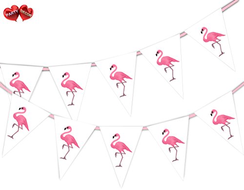 Exotic Summer Themed Bunting Banner 15 flags - Pink Flamingo - for
simply stylish party decoration by PARTY DECOR