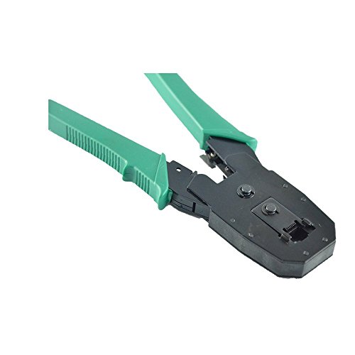 Racksoy – Cable Tester + Crimpzange Crimp-100 RJ45 CAT5 Cat5e Connector Stecker Werkzeug-Set - 4