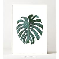 Kunstdruck / Poster JUNGLE N°4 -ungerahmt- Monstera, tropisch, Natur, Pflanze, Blatt