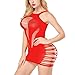 Produktbild Sexy Dessous Set Damen Ronamick Sexy Dessous Mesh Hollow Baby Doll Kleid Erotische Dessous Frauen Unterwäsche (Rot)