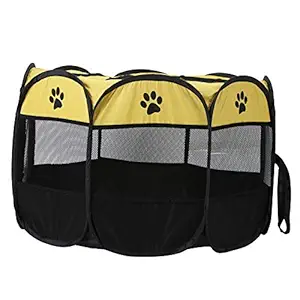 Outdoor Pet Playpen, Mesh Scratch?Resistant Portable Pet Playpen, for Traveling Indoor Camping Outdoor