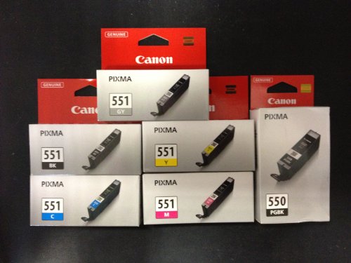 6 Original Setp-UP Tintenpatrone black/bk/c/y/m/grau für Canon Pixma MG 6350 MG6350 Tintenpatronen