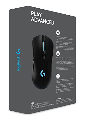 Logitech G703 - Rat  n inal  mbrico para gaming con sistema de carga inal  mbrica POWERPLAY compatible con LIGHTSPEED - paquete EU