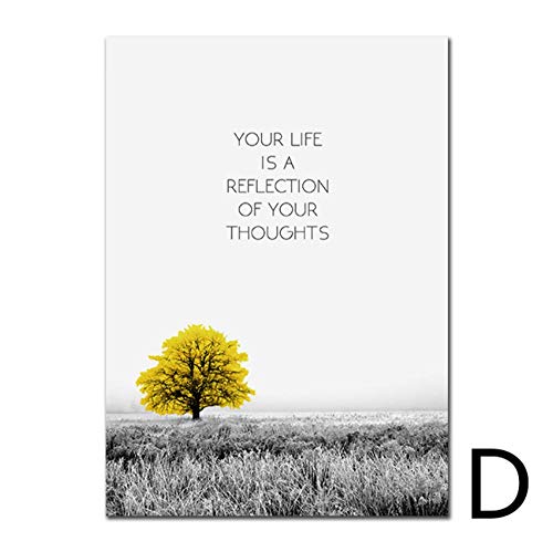 TDCQ Nordic Road Poster Wall Art Canvas Painting Grassland Landscape Poster Plant Wall Pictures For Living Room Home Decor YC, 60x80cm