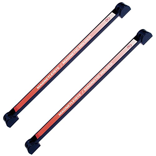 2 x Sehr starke MAGNETLEISTE / Magnetschiene / Magnethalter / Werkzeugleiste / Messerleiste (hohe Haftkraft) mit Befestigungsmaterial 600 mm
