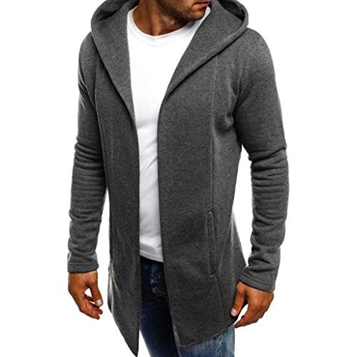 Preisvergleich Produktbild TWISFER Herren Strickjacke Hoodie Cardigan Lang Sweater Pullis Herren Wintermantel Kapuzenpullover (Camouflage / Gradient / Einfarbig) Jacken Knit Trenchcoat Winterpulli Strickwaren Outwear
