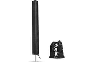 Fageny Premium Waterproof Rotary Line Cover with Full Length Zipper, Outdoor Dryer Cover for Rotary Airer, Universal Fit (Black, 165x16x16cm)