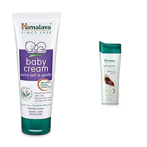 Himalaya Baby Cream, Face Moisturizer & Day Cream, for Dry Skin 200ml & Anti-Hair Fall Shampoo | Helps Reduce Hair Fall | Makes Hair Healthy |for Women & Men | 400ml