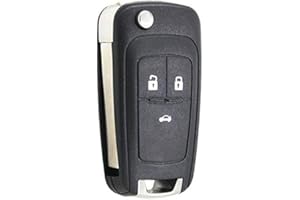 KUYUANSU Flip pieghevole Remote Car Key Fob Cover Case Shell per Chevy Camaro Cruze Chevy Equinox Sonic Terrain 2 3 4 pulsanti HU100 Blade (3B)