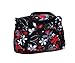 Produktbild BABYLUX Wickeltasche Kinderwagentasche Schwarz + Rote Flowers #20 mit Wickelunterlage
