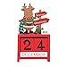 Produktbild Vovotrade Holz adventskalender Weihnachtsdeko Holzboxen Deko Weihnachten Kalender Weihnachten Mini Holz Kalender Xmas Ornament Dekoration Handwerk Geschenk (Rot)