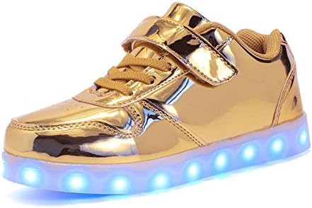 QOUJEILY Girls Boys Kids Children Shoes Flashing Light up Fashion Sneakers