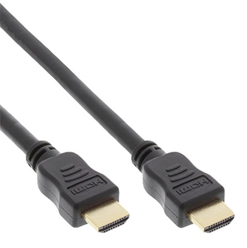 InLine HDMI Kabel, High Speed mit Ethernet, Premium, 4K2K, Stecker auf Stecker (1,5m) schwarz/gold