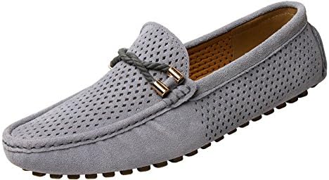 Men's Loafers Suede Moccasins Leather Boat & Driving Slip On Flat Shoes