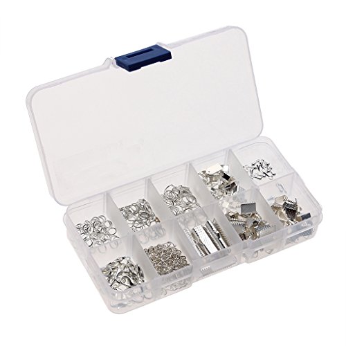Verbindungsringe Schmuckherstellung Set Starter Kit Ohrring Armband Halsketten Schmucksachen – Silber, 5MM-20MM - 7