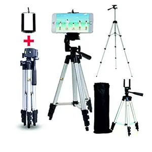 Ecomaholics Updated Tripod for Mobile Phones & Camera , DSLR + Mobile Holder Bracket (3110)