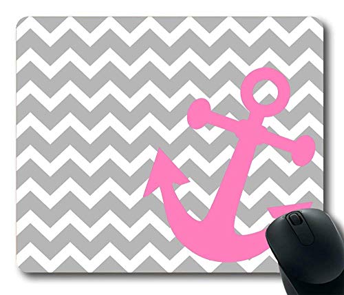 Preisvergleich Produktbild UNNLEE Chevron with Anchor Stripes Pattern 250mm*300mm inch