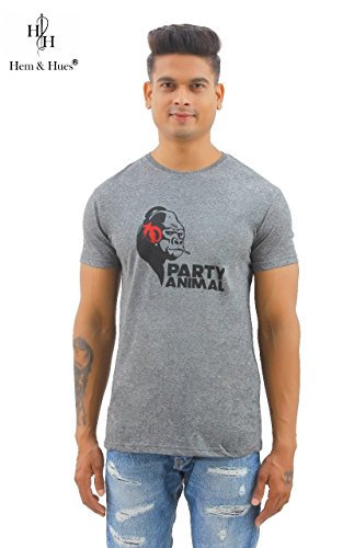 Men's Tshirt Cotton Half Sleeves Round Neck Printed T-Shirt