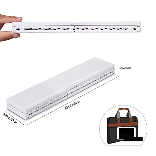 Faltbare Aluminium Bluetooth QWERTY Tastatur für Sony Xperia Z4 Tablet SGP712 – F18 Weiß - 5