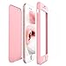 Produktbild Yokata iPhone 6 Plus/iPhone 6S Plus Hülle + iPhone 6 Plus/iPhone 6S Plus Panzerglas, Hardcase Schutzhülle 2 in 1 Handyhülle Ultra Dünn Slim 360 Grad Full Body Schutz 2 Teilig Styliche Handytasche Clear Elegant Backcover Anti-Rutsch Kratzfest Hart PC Skin Bumper Handy Tasche Schale Etui für Huawei iPhone 6 Plus/iPhone 6S Plus (5,5 Zoll) Case Cover - Mädchen Rosa Pink