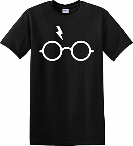 Apparel Prints Ltd Harry Potter Glasses and Scar Inspired T-Shirt Geek Xmas Birthday Gift Merchandise (Large)