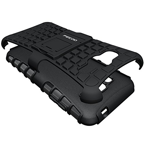 Funda Galaxy J3  2016  Pegoo Caja El Soporte Incorporado A Prueba de golpes Anti-Ara  azos y Polvo Mezcla Doble Capa Armadura Proteccion Cover Case Caso Funda C  scara Caja para  2016  Samsung Galaxy J3  Negro 
