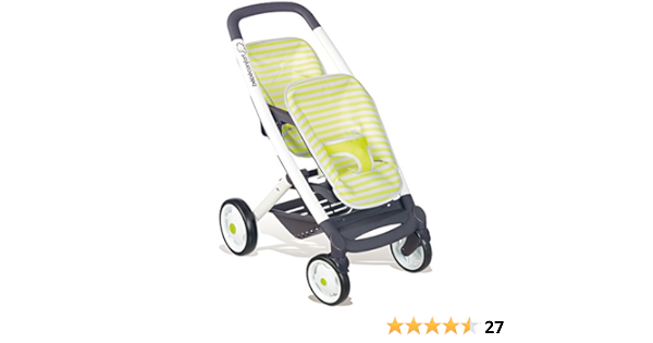 Smoby Bebe Confort Poussette Jumeaux Roues Multidirectionnelles Et Silencieuses Amazon Fr Jeux Et Jouets
