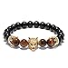 Produktbild ZUXIANWANG Stein Armband,Punk Gothic Wolf Armband Cz Krone Tier Hauptmens Braclet Für Männliche Junge Coole Biker Hand Schmuck Homme Gold