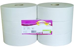 GLOBAL HYGIÈNE Papier toilette blanc MAXIROL 2x16g/m² - carton de 6 rouleaux - 2 plis - 1400 formats - 9.2x25cm - I367LMR- Certifié France Medical Industrie