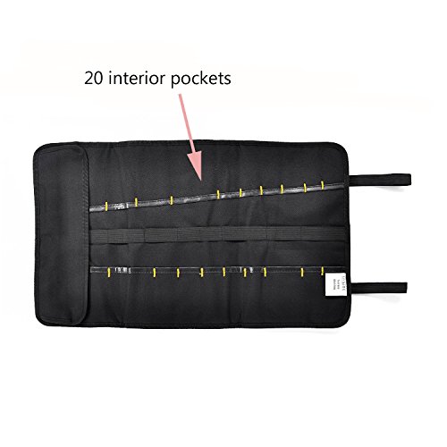 FASITE Rolltasche mit 35 Fächern Taschen Werkzeugtasche Werkzeugrolltasche Werkzeugrolle unbestückt für Wartungstechniker Tragetaschen - 4
