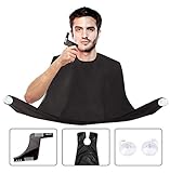 【ALTA CALIDAD Y HACER VIDA FÁCIL】Hecho de 100% nylon, sensación suave, impermeable, el receptor de barba para hombres es increíblemente resistente y excepcionalmente duradero, además de los ganchos de silicona proporcionan un alto agarre con un espejo.