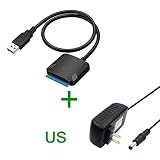 Amplia aplicaciónã€' Añada espacio de la unidad externa a su portátil conectando a un SSD SATA de 2,5" o HDD mediante este cable SATA a USB 3.0. También puede conectarse a una unidad externa para: agregar almacenamiento, realizar copias de seguridad, crear imágenes de disco, implementar recuperaciones de datos y transferir contenido a su portátil. Para HDD/SDD de 3,5", conecta el adaptador de alimentación de 12 V/2 A para una transmisión estable.