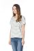 Bearsland Maternity Women's Striped Short Sleeves Maternity Nursing Top Gray/white uk size 10-12