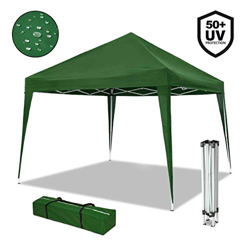 spécification Nouvot Tonnelle de Jardin 3x3m Pliable | Tente Pliante de Jardin Rapide à Installer | Auvent Pliable pour Camping, Festival, Plage, Jardins | Inclus Sac de Transport