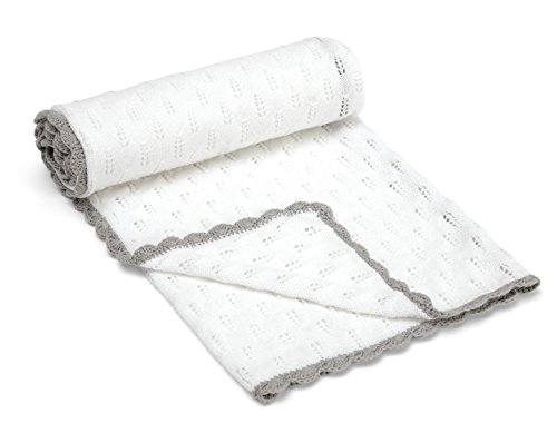 Mamas and Papas Welcome to the Word Pointelle Blanket