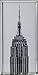 Produktbild Kare Bild Mirror Frame Empire State Building 125x63cm, Glas, Schwarz, 5 x 63 x 125 cm