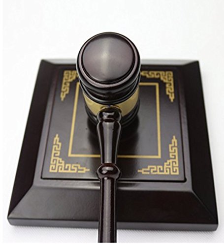 Preisvergleich Produktbild SMO Holz Richterhammer Auktion Hammer Auktionshammer mit Sound-Block für Rechtsanwalt Richter Auktion Handarbeit (Style 2)