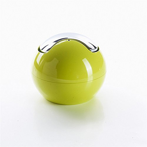 Moolecole Fashion Creative Spherical Green Plastic Trash Bin Table Office Desk Mini Dustbin Trash Can