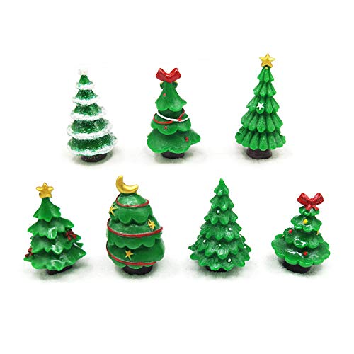 EMiEN - Juego de 7 Piezas de Adornos en Miniatura para decoración de casa de muñecas de jardín de Hadas, decoración de Navidad, Accesorios de jardín de Hadas, Accesorios para decoración de casa