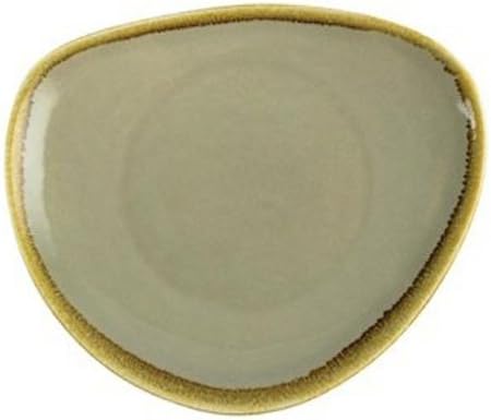 OlympiaKiln Triangular Plate Moss 230mm 9 Rimmed Kitchen Serving Tableware 6pc