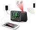 Produktbild SMARTRO Projektionswecker, Projektionuhr Wecker mit projektion, wetterstation Funk, Digitaler Wecker, Dual-Alarm, USB-Ladeanschluss, 12/24-Stunden, Datens