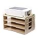 Produktbild QHD Desktop-4-Schicht-Datei-Halter, Holz-Multi-Layer-Büro Bücherregal A3 Papier Aufbewahrungsbox Informationsbox A4 Druckerrahmen Bücherregal (Farbe : B)