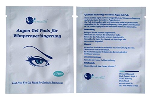 Dermastil 100 Paar Augenpads, Augen Gel Pads für Wimpernverlängerung- Lint Free Eye Gel Patch for Eyelash Extensions - 4